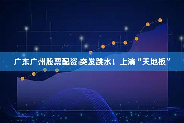 广东广州股票配资 突发跳水！上演“天地板”